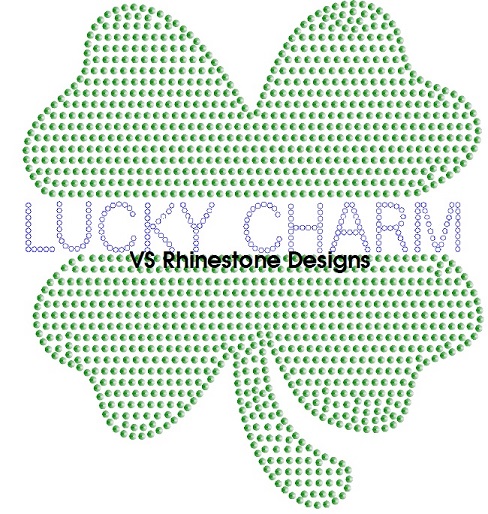Lucky Charm Rhinestone and Sequin Transfer